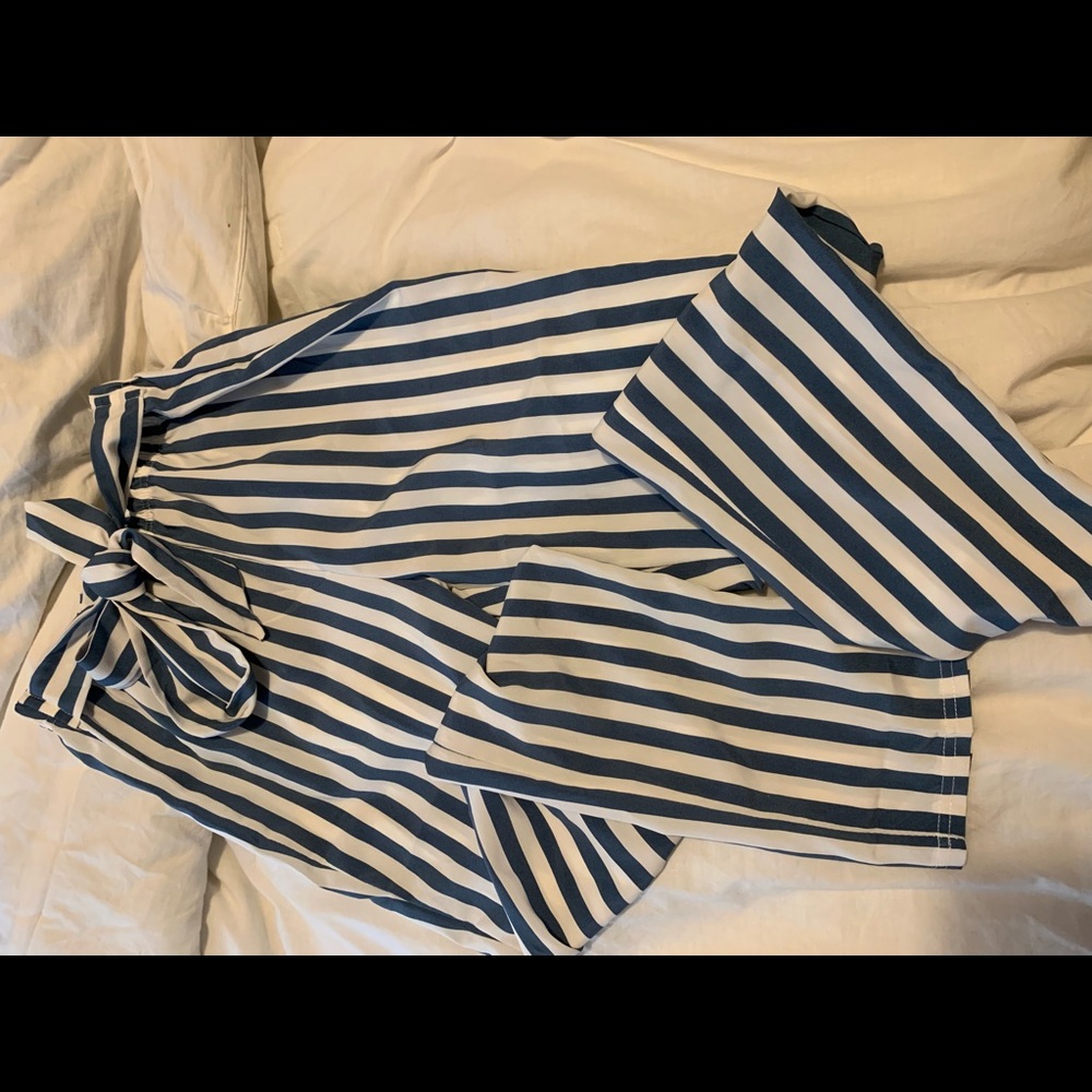 Striped draped pants - Picture 2 of 3